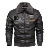 Chamarra De Cuero For Hombre De Moto A La Moda De Pu Engros