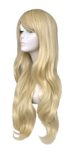 Peruca Longa 100% Orgânica Cosplay Human Hair Ondulada Pra Arrasar + Touca Wig Cap