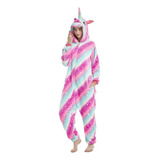 Pijama Unicornio Invierno Disfraz Enterito Adultos