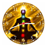 Relógio De Parede Buda Budismo Chácras Meditação Ioga 08 Gg