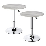 Mesa De Bar Ajustable Con Giro De 360° Y Altura Para Hogar, 