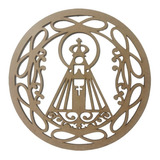 Mandala Nossa Senhora  Decoração  - Mdf - Cru  50 Cm