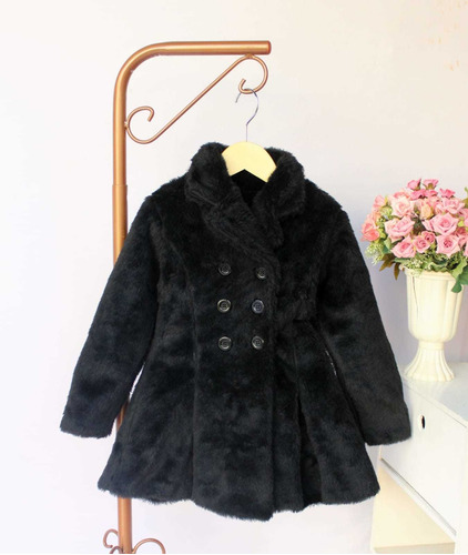 Casaco Teddy Infantil Feminino Inverno Quentinho Pelúcia