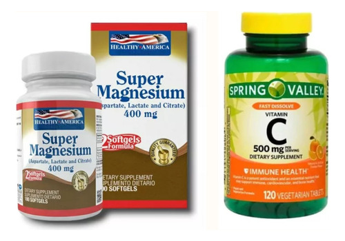 Magnesium 400mg X100+vitaminac - Unidad a $693