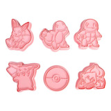 Moldes 6 Cortadores De Galleta Pokémon Reposteria