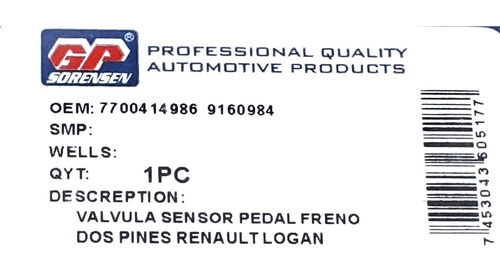 Valvula Sensor Freno Renault Logan 2 Pines Foto 5