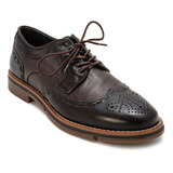 Zapato Caballero Casual 1304 Café Bostoniano De Piel