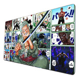 Mouse Pad Largo Zoro Roronoa Anime Diseño Unico Arte 30x70cm