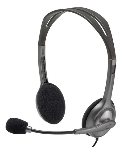 Audifono Con Microfono Logitech H111 Stereo Multidispositivo Color Negro