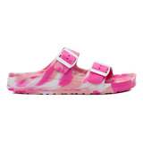 Sandalias Chanclas Mujer Andrea Original Tie Dye Hebila Rosa