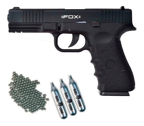 Pistola Fox Glock 17 Co2 Blowback Metalica + Kit Lubricante