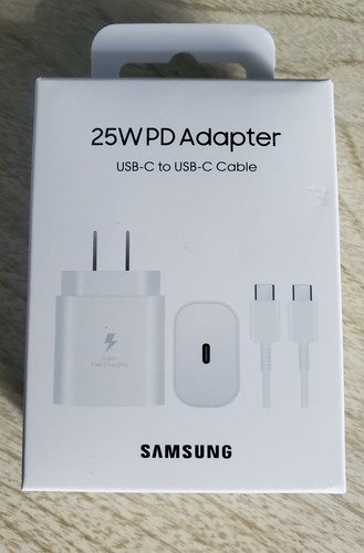 Cargador Samsung 25w Cable Tipo C Carga Superrápida 