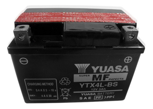 Batería Motos Yuasa Ytx4l-bs 12v 3ah Gel Fan Bros Dax Fas!