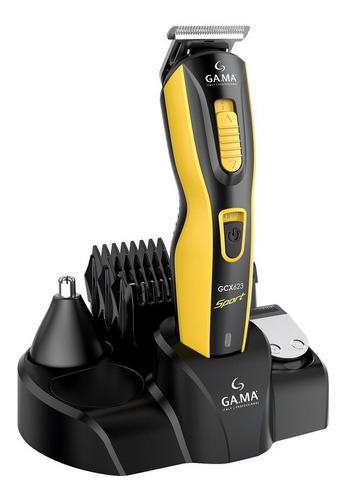 Cortapelo Multistyler Gama Gcx 623 Sport Usb Inalámbrico Color Negro Con Amarillo