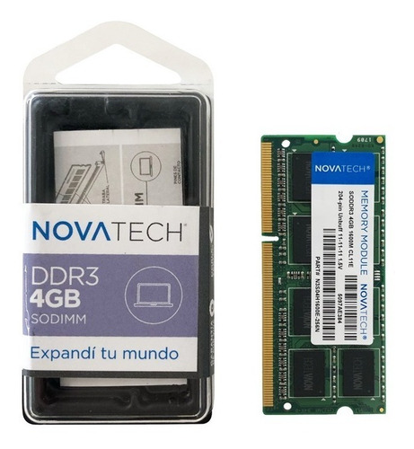 Memoria Ram Ddr3 Sodimm Novatech 4gb 1600/1333 Mhz