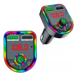 Reproductor Transmisor Automóvil Suono Radio Fm Bt Led Rgb