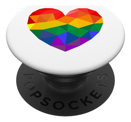 Poli Lgbtq Pop Socket Con Forma De Corazon En Los Colores...