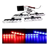 X4 Luces Led Estrobo Mascara Rejilla Universal Baliza Auto