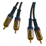 Cable Audio Stereo 2 Rca  2 Rca Mallado Reforzados 10 Metros