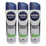 Pack X3 Nivea Antitranspirante Sensitive Protect Men 48h