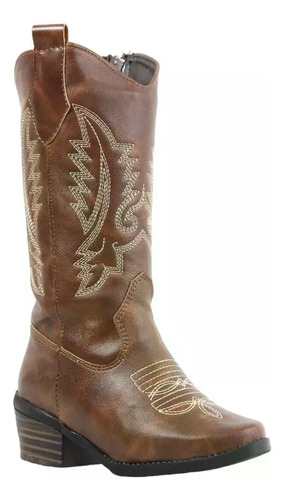 Botas Niñas Vaquera Cowgirl Cowboy Botin Larga Country Rodeo