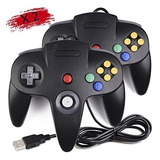 Set De 2 Controles De Diseño Clásico Nintendo 64 Para Pc