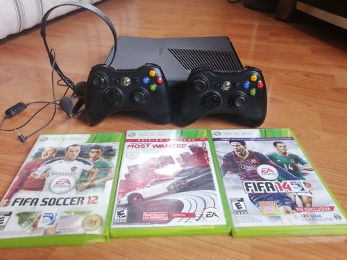 Xbox 360 1tb , 2 Controles, Diadema Y Cables De Conexión. 