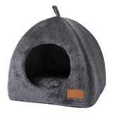 Cama Portátil Para Cueva Gato,casa Gatos Interior(m, Gris)