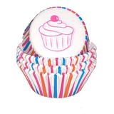 100 Capacillos #72 De Cupcake Decorado Alrededor De Colores.