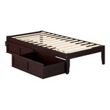 , Colorado - Cama De Plataforma Individual Con 2 Cajones De 