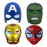 Máscara Con Lúz Avengers X4 Hulk Spiderman C América Ironman