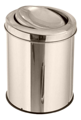 Lixeira De Inox Redonda Banheiro Tampa Basculante 3l Wincy