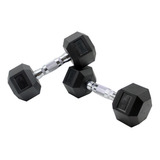 2 Mancuernas 25 Lb 11.3 Kg C/u Kit Set Pesas Hexagonales Pro