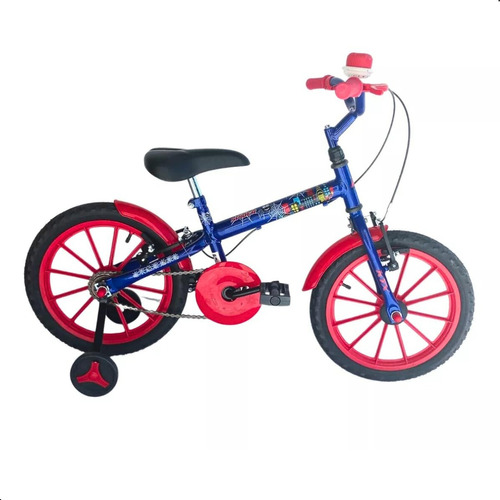 Bicicleta Infantil Aro 16 Passeio Com Cores Variadas Cor Azul/vermelho