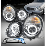 For 95-99 Mercedes-benz W210 Halo Projector Chrome Headl Nnc