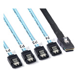 Adcaudx Mini Cable Sas A Sata: 0.5 M Sff-8087 A Sata Mini Sa