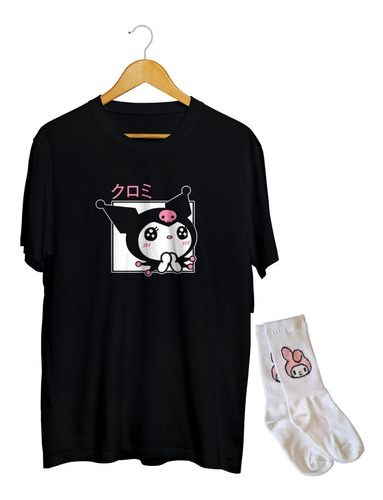 Playera Y Calcetas Onegai My Melody Kuromi Chibi Sanrio