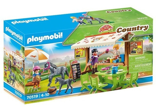 Playmobil 70519 Country Cafetería Poni Con 3 Figuras