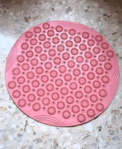 Alfombra De Baño Antideslizante Multifuncional De Color Rosa