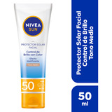 Nivea Protector Facial Sun Control De Brillo Formato Crema Tono Medio 50 Ml Unidad