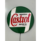 Placa Decorativa Castrol Verde 3d Relevo Garagem Oficina