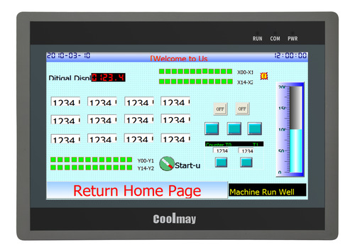 Plc-hmi Coolmay Qm3g-100fh 12/12 Relé 