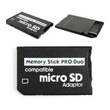 Adaptador Microsd A Memory Stick Pro Duo P/psp O Camaras-2pz