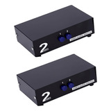 2 Piezas 2 Vías 3-rca Video A Av Selector Selector Splitter