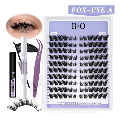 Kit De Extensiones De Pestañas Fox Eye A Wispy Diy Bq Lash | MercadoLibre