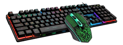 Kit Gamer Teclado Y Mouse Luz Led Km 680 Pc Notebook