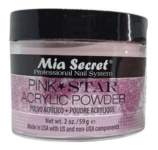 Polimero Pink Stars 59g Uñas Acrilica Mia Secret Estylosas