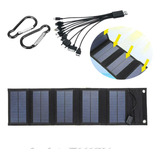 Carregador De Celular Usb Com Painel Solar Dobrável 12w 5v+