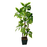 Arbol Artificial Hoja De Mango 1.70m De Alto, Con Maceta