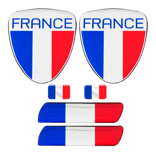 Kit Adesivos Emblema Escudo Coluna Placa França Resinado